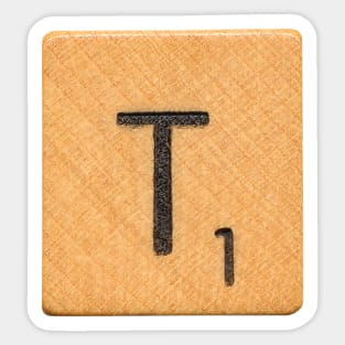 Scrabble Tile 'T' Sticker